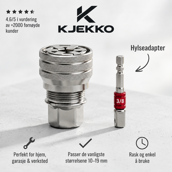 Kjekko™ Selvlåsende hylse 10–19 mm