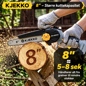 Kjekko™ Minisag 8” – Kraftig, kompakt & batteridrevet