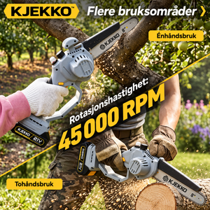 Kjekko™ Minisag 8” – Kraftig, kompakt & batteridrevet