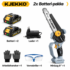 Kjekko™ Minisag 8” – Kraftig, kompakt & batteridrevet