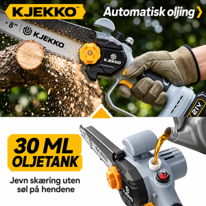 Kjekko™ Minisag 8” – Kraftig, kompakt & batteridrevet