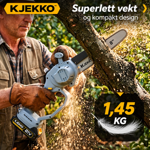 Kjekko™ Minisag 8” – Kraftig, kompakt & batteridrevet