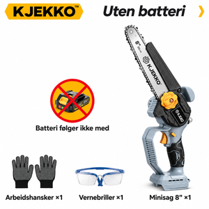 Kjekko™ Minisag 8” – Kraftig, kompakt & batteridrevet